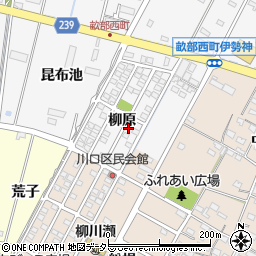 愛知県豊田市畝部西町柳原1-75周辺の地図