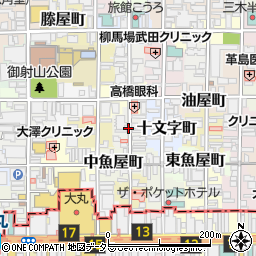 京都府京都市中京区菊屋町周辺の地図