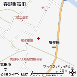 静岡県浜松市天竜区春野町気田826周辺の地図