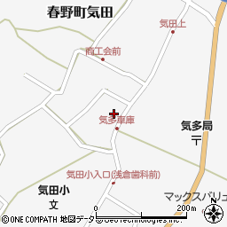 静岡県浜松市天竜区春野町気田631周辺の地図