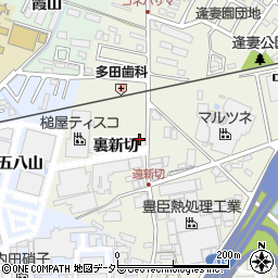 愛知県知立市牛田町裏新切周辺の地図