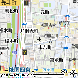 京都府京都市東山区元吉町周辺の地図