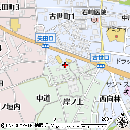 京都府亀岡市中矢田町周辺の地図