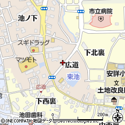京都府亀岡市篠町馬堀広道周辺の地図