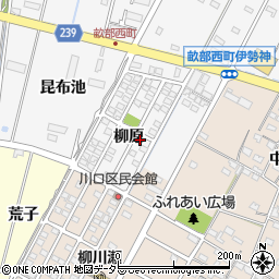 愛知県豊田市畝部西町柳原1-76周辺の地図