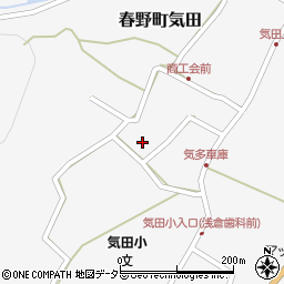 静岡県浜松市天竜区春野町気田770周辺の地図