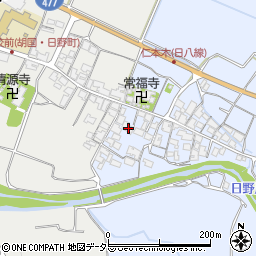 滋賀県蒲生郡日野町仁本木582周辺の地図