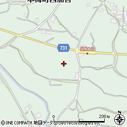 京都府亀岡市本梅町西加舎（中牧）周辺の地図