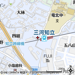 愛知県知立市山町茶碓山周辺の地図