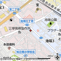 愛知県知立市池端3丁目85周辺の地図