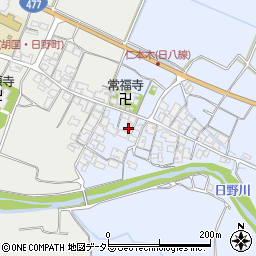 滋賀県蒲生郡日野町仁本木601周辺の地図