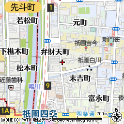 セブンイレブン京都祇園北店周辺の地図