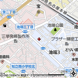 愛知県知立市池端3丁目73周辺の地図