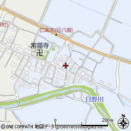 滋賀県蒲生郡日野町仁本木569周辺の地図