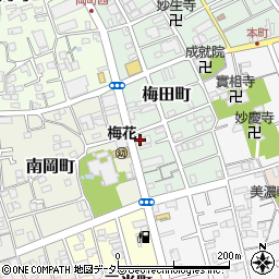 静岡県静岡市清水区梅田町10-21周辺の地図