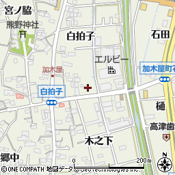 愛知県東海市加木屋町白拍子171周辺の地図