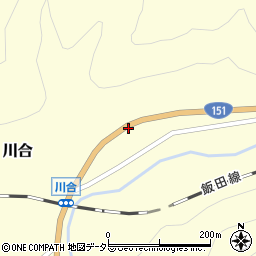 愛知県新城市川合浅井平周辺の地図