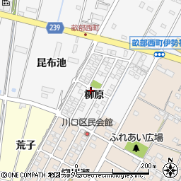 愛知県豊田市畝部西町柳原1-35周辺の地図