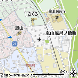 京都府京都市西京区嵐山風呂ノ橋町2-74周辺の地図