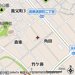 愛知県東海市高横須賀町角田周辺の地図