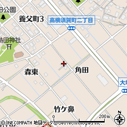 愛知県東海市高横須賀町（角田）周辺の地図