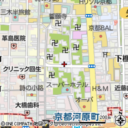 京都府京都市中京区裏寺町周辺の地図