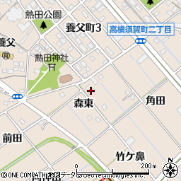 愛知県東海市養父町森東周辺の地図