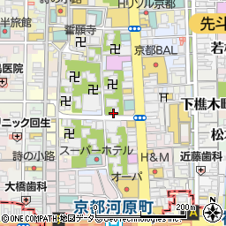 京都・勝牛　河原町店周辺の地図