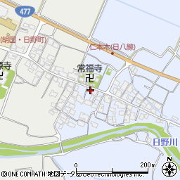 滋賀県蒲生郡日野町仁本木602周辺の地図