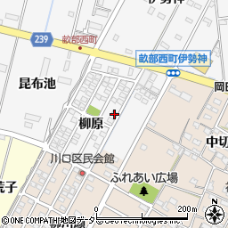 愛知県豊田市畝部西町柳原1-90周辺の地図