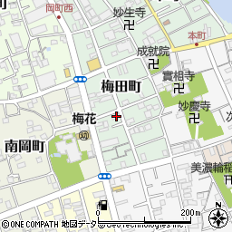 静岡県静岡市清水区梅田町10-28周辺の地図