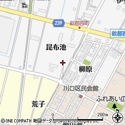 愛知県豊田市畝部西町昆布池周辺の地図