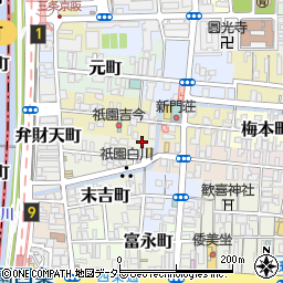 祇園新橋 中谷周辺の地図