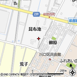 愛知県豊田市畝部西町（昆布池）周辺の地図