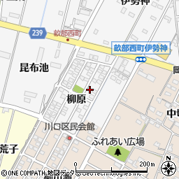 愛知県豊田市畝部西町柳原1-78周辺の地図