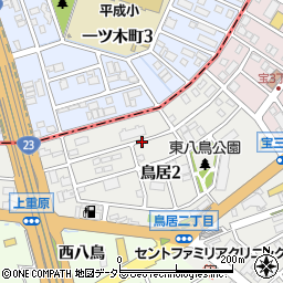 鳥居2丁目8野々山邸☆アキッパ駐車場(1)周辺の地図