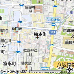 京都府京都市東山区梅本町周辺の地図