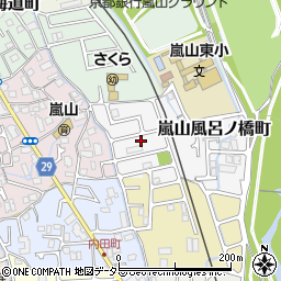京都府京都市西京区嵐山風呂ノ橋町2-88周辺の地図