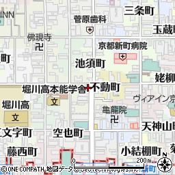 タイムズ西洞院蛸薬師駐車場周辺の地図