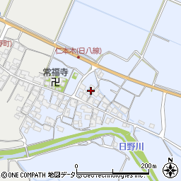 滋賀県蒲生郡日野町仁本木571周辺の地図