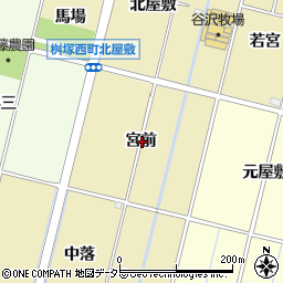 愛知県豊田市桝塚西町宮前周辺の地図