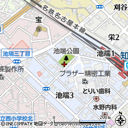 池端公園トイレ周辺の地図