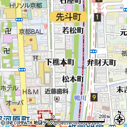 まんざら亭先斗町周辺の地図