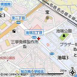 愛知県知立市池端3丁目70周辺の地図