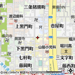 京都府京都市中京区金屋町周辺の地図