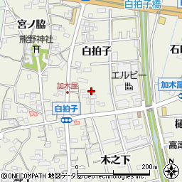 愛知県東海市加木屋町白拍子168周辺の地図