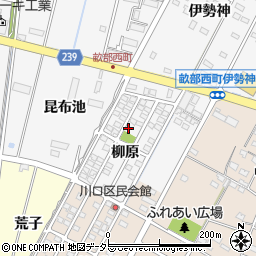 愛知県豊田市畝部西町柳原1-36周辺の地図