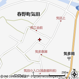 静岡県浜松市天竜区春野町気田816周辺の地図