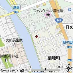 静岡県静岡市清水区築地町1-3周辺の地図
