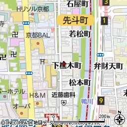 先斗町バイク駐車場周辺の地図